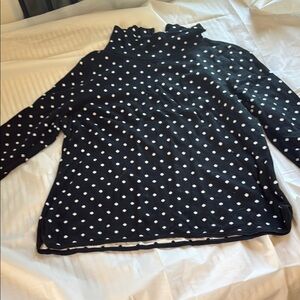 Talbots Black and White Polka Dot Top